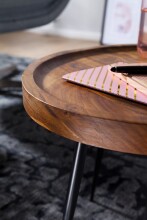 Tabletttisch >WL5.674< in Sheesham, Massivholz - 40x46cm (HxD)
