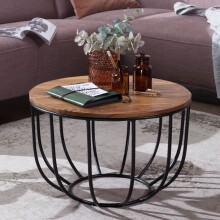 Couchtisch >WL5.677< in Sheesham, Massivholz -...