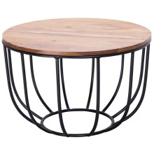 Couchtisch >WL5.677< in Sheesham, Massivholz - 39x60cm (HxD)