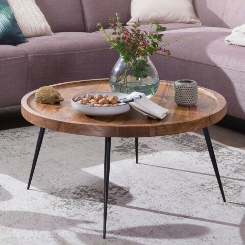 Tabletttisch >WL5.678< in Sheesham, Massivholz - 39x75cm (HxD)