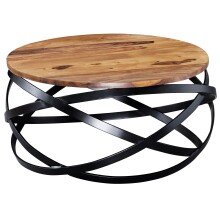 Couchtisch >MANUR< in Sheesham, Massivholz - 30x60cm (HxD)