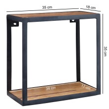 Wandregal >PURI< in Sheesham, Massivholz - 35x35x18cm (BxHxT)