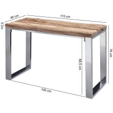 Konsolentisch >WL5.685< in Akazie, Massivholz - 115x76x46cm (BxHxT)