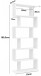 Bücherregal >WL5.691< in Weiß, Holzwerkstoff - 70x191x24cm (BxHxT)