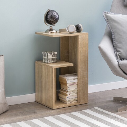 Beistelltisch >WL5.697< in Sonoma Eiche Dekor, Holzwerkstoff - 35x61x30 (BxHxT)
