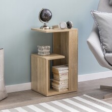 Beistelltisch >WL5.697< in Sonoma Eiche Dekor, Holzwerkstoff - 35x61x30 (BxHxT)