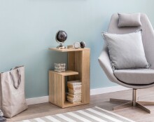 Beistelltisch >WL5.697< in Sonoma Eiche Dekor, Holzwerkstoff - 35x61x30 (BxHxT)