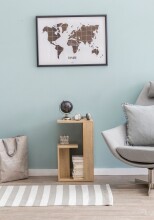 Beistelltisch >WL5.697< in Sonoma Eiche Dekor, Holzwerkstoff - 35x61x30 (BxHxT)