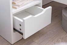 Nachtkommode >WL5.700< in Weiß, Holzwerkstoff - 31x43x31cm (BxHxT)