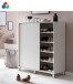 Schuhschrank >WL5.712< in Weiß oder Eiche Dekor, Holzwerkstoff - 100x108x38cm (BxHxT)
