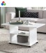 Couchtisch >WL5.738< in Weiß oder Eiche Dekor, Holzwerkstoff - 95x51x54cm (BxHxT)