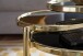 Couchtisch >WL5.767< in Schwarz / Gold, Metall / Glas - 43x58cm (HxD)