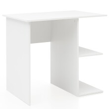Regal-Schreibtisch >WL5.757< in Weiß, Holzwerkstoff - 82x76x60cm (BxHxT)
