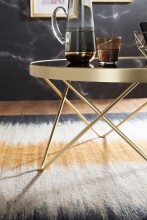 Couchtisch >WL5.786< in Schwarz / Gold, Metall / Glas - 39x82cm (HxD)