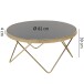 Couchtisch >WL5.786< in Schwarz / Gold, Metall / Glas - 39x82cm (HxD)
