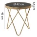 Beistelltisch >PARMA< in Schwarz / Gold, Metall / Glas - 46x42cm (HxD)