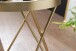 Beistelltisch >PARMA< in Schwarz / Gold, Metall / Glas - 46x42cm (HxD)