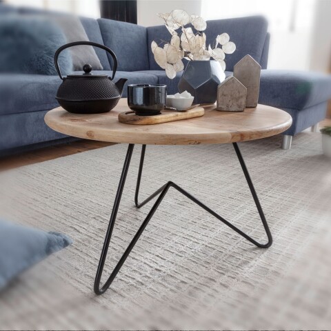 Couchtisch >WL5.956< in Akazie, Massivholz - 39x60cm (HxD)