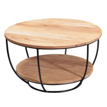 Couchtisch >WL5.957< in Akazie, Massivholz - 34x60cm (HxD)