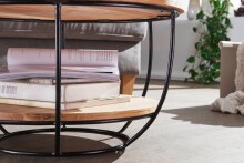 Couchtisch >WL5.957< in Akazie, Massivholz - 34x60cm (HxD)