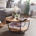 Couchtisch >WL5.957< in Akazie, Massivholz - 34x60cm (HxD)
