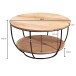Couchtisch >WL5.957< in Akazie, Massivholz - 34x60cm (HxD)