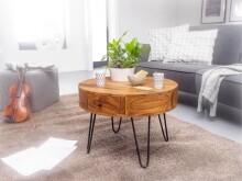 Couchtisch >WL5.958< in Sheesham, Massivholz - 44x60cm (HxD)