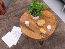 Couchtisch >WL5.958< in Sheesham, Massivholz - 44x60cm (HxD)