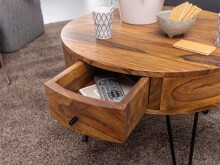 Couchtisch >WL5.958< in Sheesham, Massivholz - 44x60cm (HxD)