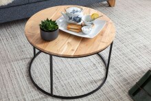 Couchtisch >WL5.959< in Akazie, Massivholz - 43x60cm (HxD)