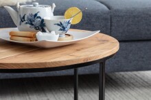 Couchtisch >WL5.959< in Akazie, Massivholz - 43x60cm (HxD)