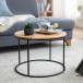 Couchtisch >WL5.959< in Akazie, Massivholz - 43x60cm (HxD)