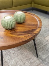 Couchtisch >WL5.960< in Sheesham, Massivholz - 45x60cm (HxD)