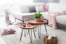 Couchtisch >WL5.960< in Sheesham, Massivholz - 45x60cm (HxD)
