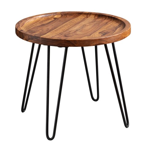 Couchtisch >WL5.961< in Sheesham, Massivholz - 40x45cm (HxD)