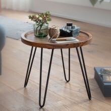 Couchtisch >WL5.961< in Sheesham, Massivholz - 40x45cm (HxD)