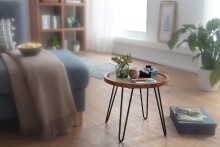 Couchtisch >WL5.961< in Sheesham, Massivholz - 40x45cm (HxD)
