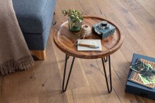 Couchtisch >WL5.961< in Sheesham, Massivholz - 40x45cm (HxD)