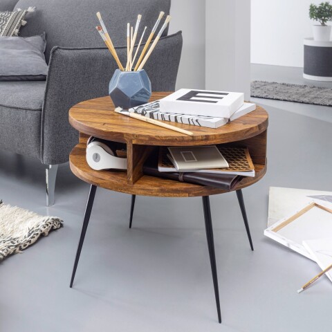 Couchtisch >WL5.962< in Sheesham, Massivholz - 50x60cm (HxD)