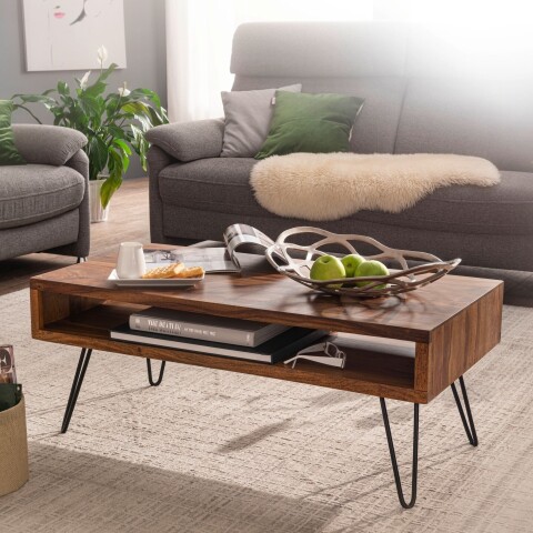 Couchtisch >WL5.969< in Sheesham, Massivholz - 100x40x50cm (BxHxT)