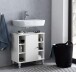 Waschbeckenunterschrank >WL5.752< in Weiß, Holzwerkstoff - 60x64x32cm (BxHxT)