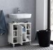 Waschbeckenunterschrank >WL5.752< in Weiß, Holzwerkstoff - 60x64x32cm (BxHxT)