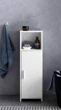 Badkommode >WL5.753< in Weiß, Holzwerkstoff - 30x96x30cm (BxHxT)