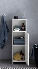 Badkommode >WL5.753< in Weiß, Holzwerkstoff - 30x96x30cm (BxHxT)