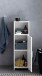 Badkommode >WL5.753< in Weiß, Holzwerkstoff - 30x96x30cm (BxHxT)