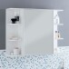 Badezimmerspiegelschrank >WL5.754< in Weiß, Holzwerkstoff - 80x65x20cm (BxHxT)
