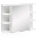 Badezimmerspiegelschrank >WL5.754< in Weiß, Holzwerkstoff - 80x65x20cm (BxHxT)