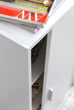 Kommode >WL5.817< in Weiß, Holzwerkstoff - 60x108x29cm (BxHxT)