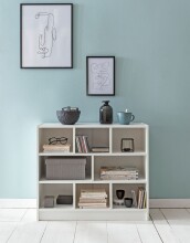 Bücherregal >WL5.819< in Weiß, Holzwerkstoff - 80x69x30cm (BxHxT)