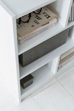 Bücherregal >WL5.819< in Weiß, Holzwerkstoff - 80x69x30cm (BxHxT)